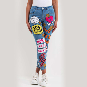 กางเกงยีนส์ทรงตรงผ้าเชนิลล์สีซีดสไตล์ฮิปฮอปแฟชั่นฤดูร้อนทันสมัยเป็นมิตรกับสิ่งแวดล้อมแห้งเร็วสไตล์วินเทจระบายอากาศได้ดี - Product Image 1