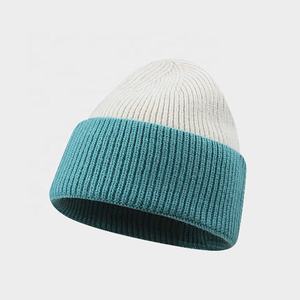 Gorro de punto de invierno con puños con diseño acanalado y borde doblado para estilo de calle al aire libre - Product Image 4