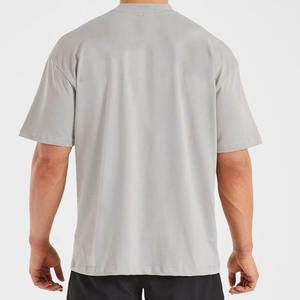 Camiseta de peso pesado de alta calidad personalizada, camisetas en blanco de gran tamaño, Camiseta de algodón gráfica serigrafiada personalizada para hombre - Product Image 2