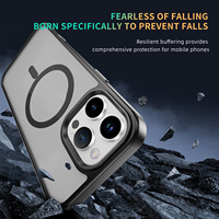 Nueva Funda Magnética Translúcida Mate para Teléfono Móvil, con Sensación de Piel, de TPU+Acrílico, a Prueba de Golpes, de Lujo, Precio de Fábrica, Venta al Por Mayor