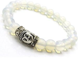 Wholesale Price & Super Quality On Soha Agate Natural Stone Opalite <b>Crystal</b> Beads <b>Bracelets</b> With Buddha Charm For Jawellery - Product Image 2
