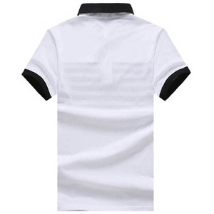 Camisa Polo personalizada que absorbe la humedad para hombre con cuello de contraste de tela transpirable para uniformes de trabajo o equipo - Product Image 6