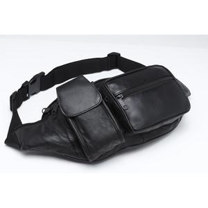 Sac de ceinture en cuir de voyage moderne pour hommes Sac de taille en cuir d'extérieur à bandoulière décontracté de tous les jours avec plusieurs compartiments - Product Image 4