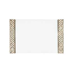 Noor Al Qamar Plateau en acrylique fait à la main et incrustation de nacre Plateau de design arabe moderne de qualité supérieure pour Ramadan Eid Usage domestique de luxe - Product Image 4