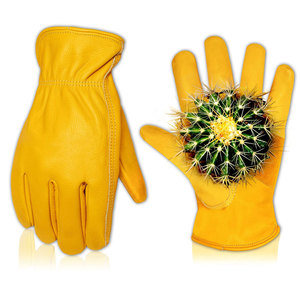 Gants d'été Gants de conducteur en cuir confortables pour la sécurité des mains Gants de conducteur en cuir de vachette. - Product Image 1