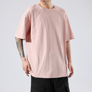Vente en gros T-shirt vierge uni personnalisé streetwear vintage surdimensionné hommes coton matériel séchage rapide col rond homme t-shirts toutes tailles - Product Image 4