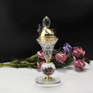 Quemador de incienso de cristal y metal árabe de Oriente Medio con difusor de aromaterapia para decoración de sala de estar - Product Image 2