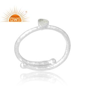 Nuevo Lanzamiento de Plata de Ley 925, anillo de piedras preciosas de Luna arcoíris Natural, joyería personalizada para mujer, regalo para ella - Product Image 1