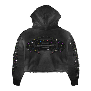 ชุดเซ็ตสเวตแพนท์และฮู้ดดี้ทรงโอเวอร์ไซส์ ผ้าหนา สไตล์สตรีทแวร์ พิมพ์ลายเอง ล้างสีแบบแอซิดวอช ซิปหน้า สำหรับผู้ชาย - Product Image 5