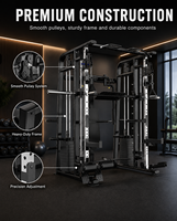Equipo de Gimnasio Multifuncional con Estructura de Pórtico: Máquina Smith para el Hogar, Marco para Sentadillas y Prensa Horizontal, Equipo Comercial