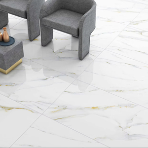 Azulejos de porcelana esmaltada de Carrara Nuevo de diseño italiano, antibacteriano antideslizante moderno para hoteles, villas, centros comerciales, habitaciones sólidas - Product Image 1