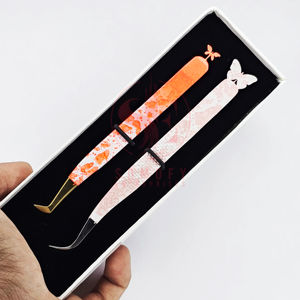 New Arrival Professional Premium Quality Stainless Steel Women's Volume Eyelash Tweezers Handmade <b>Butterfly</b> Design Sustainable - Product Image 3