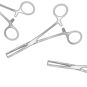Kocher Artery Forceps 150mm Recto, 1-2 dientes, Junta de caja, Abrazadera hemostática, Instrumento de acero inoxidable de grado quirúrgico - Product Image 1