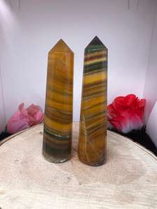 Wholesale 12-Faceted Rainbow Fluorite Quartz Crystal <b>Wand</b> Hand-Polished Gemstone for Feng Shui & Healing New Style <b>Massager</b> - Product Image 5