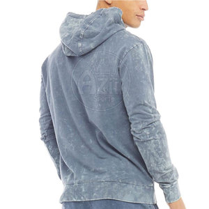 Survêtement d'hiver léger et personnalisable pour hommes, avec capuche, en coton 100% respirant, effet délavé, idéal pour les loisirs et l'activité physique. - Product Image 4