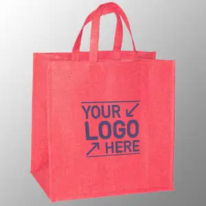 ג 'ט קניות לשאת תיק עם הדפסת לוגו לוגו זמין בצבעים שונים ידית קצרה של אותו בד לתת תיק ילקוט