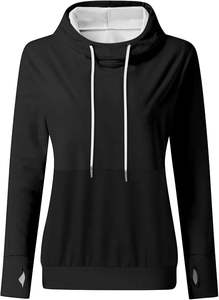 Femmes grande taille imprimé polaire pull à capuche coupe surdimensionnée écologique Polyester/coton décontracté poches avant en gros - Product Image 3