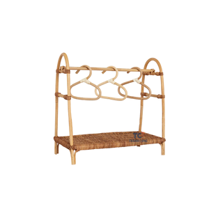 Support de cintre de vêtements de poupée en rotin avec cintres meubles de poupée haut de gamme support de vêtements de poupée arc-en-ciel fournisseur du Vietnam - Product Image 6