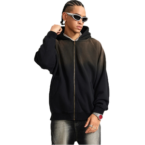 Ropa de hombre nuevos estilos FallWinter sudadera con cremallera de lana lavada ropa de hombre nuevos estilos Retro 370g sudaderas gruesas y cálidas - Product Image 4