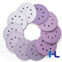 Disque abrasif à crochets et boucles OEM, sable violet, 5 pouces, 6 pouces, fabricant