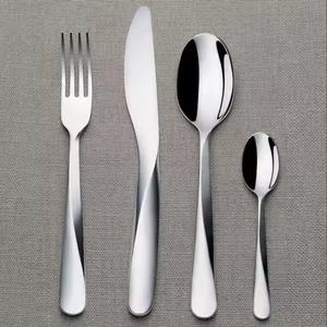 Ensemble de couverts de luxe en acier inoxydable pour mariage, cuillère, couteau ou fourchette, plaqué argent - Product Image 6