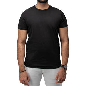 Camiseta de gimnasio en blanco de algodón orgánico con cuello redondo ajustado musculoso para hombre, camiseta activa de manga corta con cuello redondo para hombre, camiseta de gimnasio para correr - Product Image 1