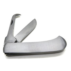 Cuchillo plegable de alta resistencia, pequeñas y grandes dos cuchillas, herramientas veterinarias de acero inoxidable - Product Image 1