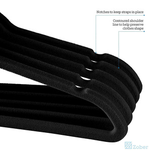 Thanh Lịch Tùy Chỉnh Bán Buôn Nhựa Nhung Móc Áo Cổ Điển Hiện Đại Xoay Thiết Kế Tiết Kiệm Không Gian Nhung Móc Áo Nhựa Nhung Móc Áo - Product Image 3