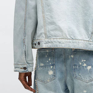 Conjunto de Pantalones Vaqueros y Camisa de Algodón Tejido para Hombre a un Precio Bajo y Asequible, el Conjunto de Mezclilla para Hombre Más Vendido, Servicio OEM ODM Aceptable - Product Image 6