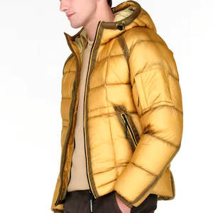 Customizable <b>Thin</b> Winter Windproof Puffer <b>Jacket</b> with Stand Collar for <b>Men</b> Warm Canvas Cotton Filled Quilted Coat - Product Image 6