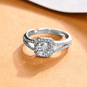 NOVAMART Fine Rhodium-Plated Diamond <b>Ring</b> for <b>Men</b>-925 Sterling <b>Silver</b> Bezal Setting Premium Jewelry Wholesale Export - Product Image 2