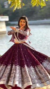 Mariée spéciale lourde styliste Georgette et miroir soie Lehenga Choli pour les femmes fête porter Salwar Sari pour les mariages - Product Image 4