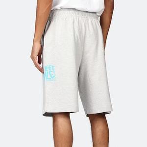 Sportar กางเกงขาสั้นกันเหงื่อสำหรับผู้ชายพิมพ์ลายสีพื้นสีเทาสำหรับผู้ชายกางเกงเอวยางยืดและกระเป๋าข้าง - Product Image 5