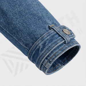 <b>Women</b> Denim Jackets Design Slim Fit <b>Crop</b> Top Custom Outerwear Wool Lining Fashionable Ladies Casual <b>Jean</b> Coat Customized Color - Product Image 6