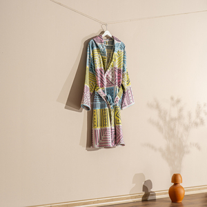 Peignoir de luxe unisexe XL en coton éponge tissé, séchage rapide, respirant, couleur unie, pour le printemps et toute l'année, vêtement de nuit et de détente, été, ODM - Product Image 1