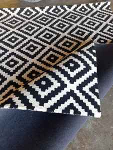 Tapis Oushak Bleu Marine 9x12 Grand Tapis Turc Surdimensionné avec Motif Abstrait Beige et Design Abstrait - Product Image 2