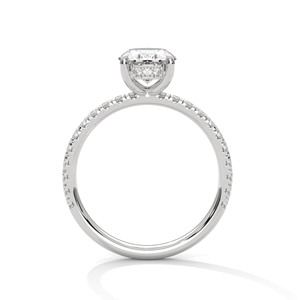 Premium VVS Oval Cut Moissanite Diamond Channel Solitaire <b>Ring</b> for Women <b>Silver</b> Gold Rose Gold Plating Options Free Shipping - Product Image 4