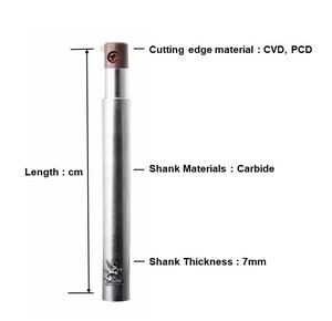 Outils de tournage de diamant CVD et naturel et mono pour la machine de latte de corps carré de bijoux et l'équipement de conception de coupe - Product Image 3