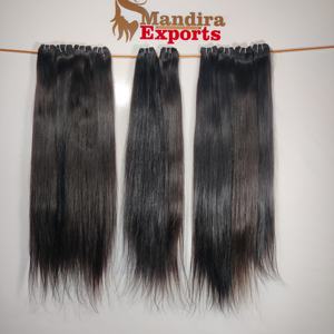 Proveedor virgen alineado con cutícula, vendedor en bruto al por mayor, paquetes naturales sedosos rectos negros, extensiones de cabello humano de templo indio - Product Image 3