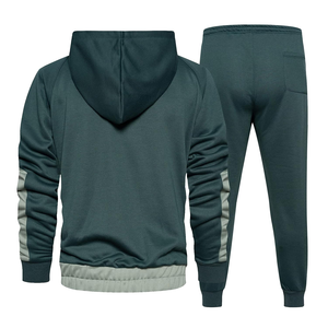 Ensemble sweat-shirt et pantalon de survêtement pour homme, coupe ajustée, qualité supérieure, design personnalisé, motif uni, taille plus, séchage rapide, respirant - Product Image 2