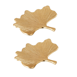 Outils de salade de plateau en métal de forme de feuille d'aluminium d'or antique pour la coulée décorative en métal de table de portion de nourriture - Product Image 3