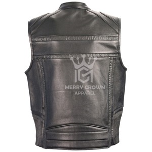 Chaleco de Motociclista de Lona y Cuero de Primera Calidad, Nuevo, a la Moda, Servicio OEM, Colores Personalizados, Impermeable y Transpirable, para Trajes - Product Image 2