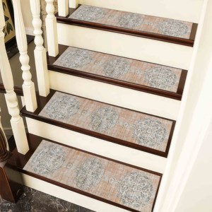 Ethnic Pattern Printed <b>Rug</b>: Bohemian, <b>Boho</b>, Modern Design,Step <b>Rug</b> - Product Image 2