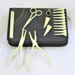 Kit de herramientas de extensión de cabello humano, Color blanco crema, alta calidad, acero inoxidable - Product Image 5