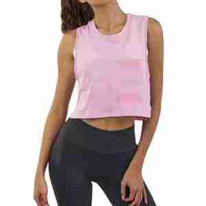 Custom Logo Wholesale Summer Eco-Friendly Quick Dry Sexy & Club Style Women's Cotton Elastic Breathable <b>Crop</b> Tank <b>Top</b> - Product Image 6