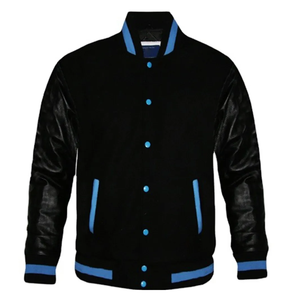 Chaqueta Universitaria Personalizada para Hombre, Cuello Cuadrado, Invierno, Informal, Tela de Lona, Color y Logotipo Personalizables, Talla Grande, Forro de Lana - Product Image 1