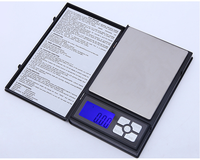 Balance numérique et ensemble de carnet avec écran LCD rétroéclairé, en plastique, alimenté par piles, capacité de pesée de 3 kg