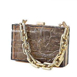 Women Clear <b>Purse</b> Acrylic Clear Clutch Bag Ladies Metal Bags Women Handbag Ladies Mini Bags Women at Wholesale Factory Price - Product Image 1
