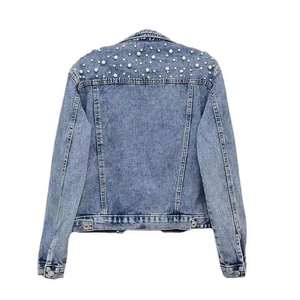 Veste en jean décontractée déchirée pour femmes 2025 haute nouvelle qualité ajustée Denim durable prix de gros vestes de fourrure - Product Image 2