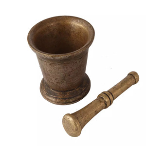 Solid Vintage Brass Grinding Mortar and Pestle for Crushing Pills <b>Herbs</b> Vegetable <b>Grinder</b> Metal <b>Herb</b> <b>Grinder</b> Wholesale - Product Image 1